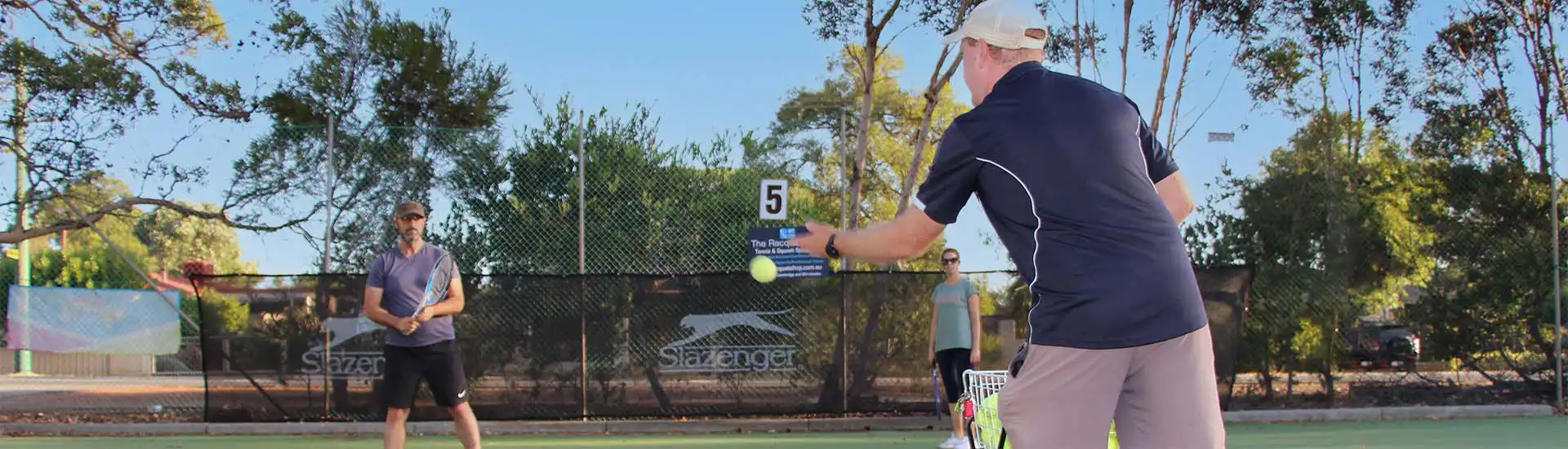 Adult group tennis lesson with Moore Tennis Coaching